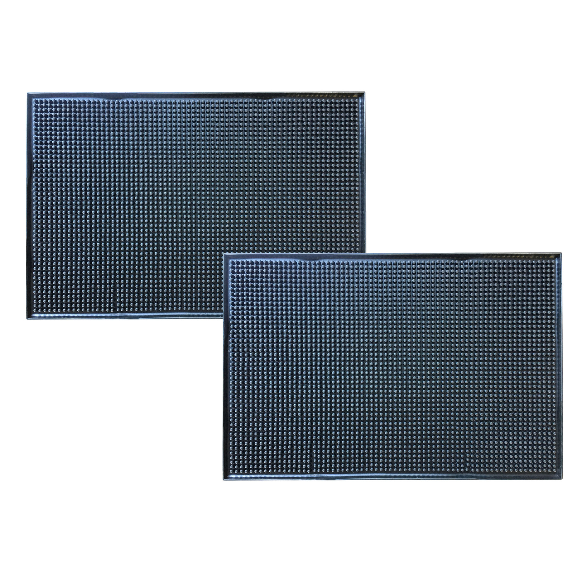 AmeriHome Rubber Service Spill Mat Set — 18in. x 12in., Non-Slip, 2-Pack, Model# SMAT2PK